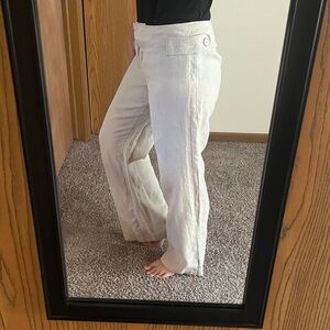 LOFT 100% Natural Linen Pants